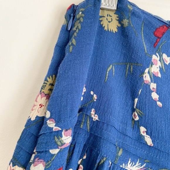 Chaps Blue Floral Tiered Skirt - Picture 4 of 7